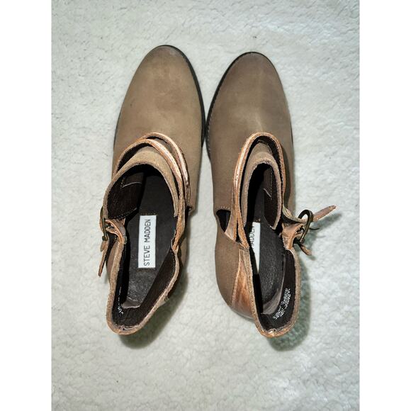 Steve Madden Raskal Suede women's bootie boots buckle -  size 10 - E8 - Picture 4 of 8